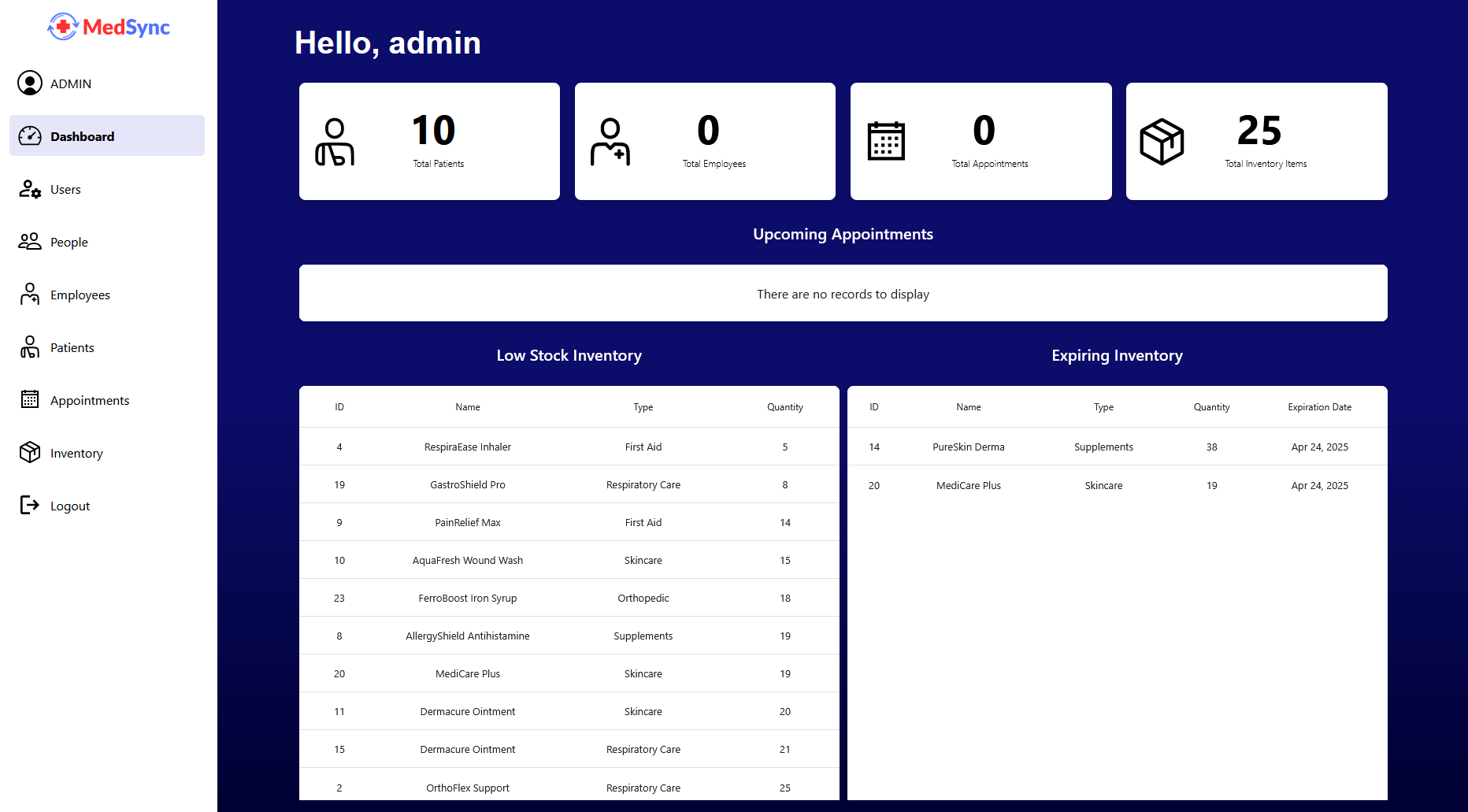 medsync clinic management system